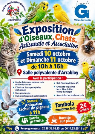 Exposition d'oiseaux et chats
