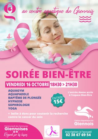 Soirée Bien-Être au centre aquatique du Giennois