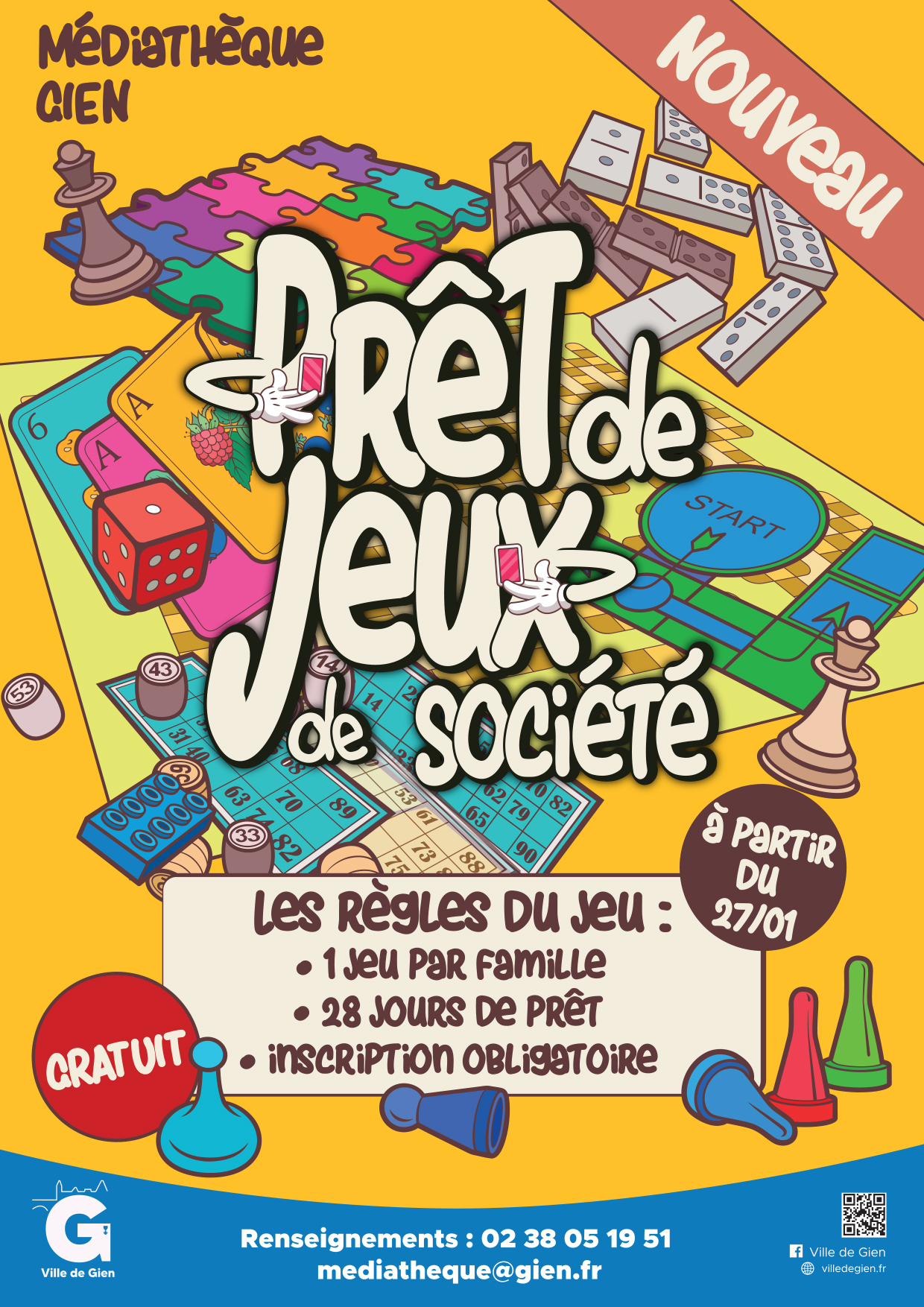 Prêt de jeux de société Mairie de Gien