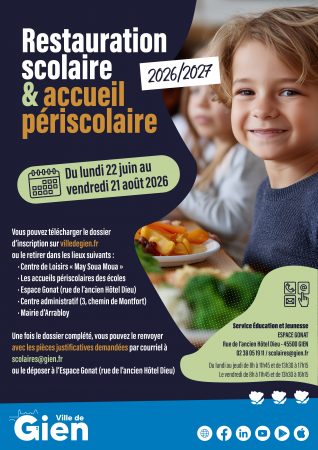 Inscription restauration scolaire & accueil périscolaire