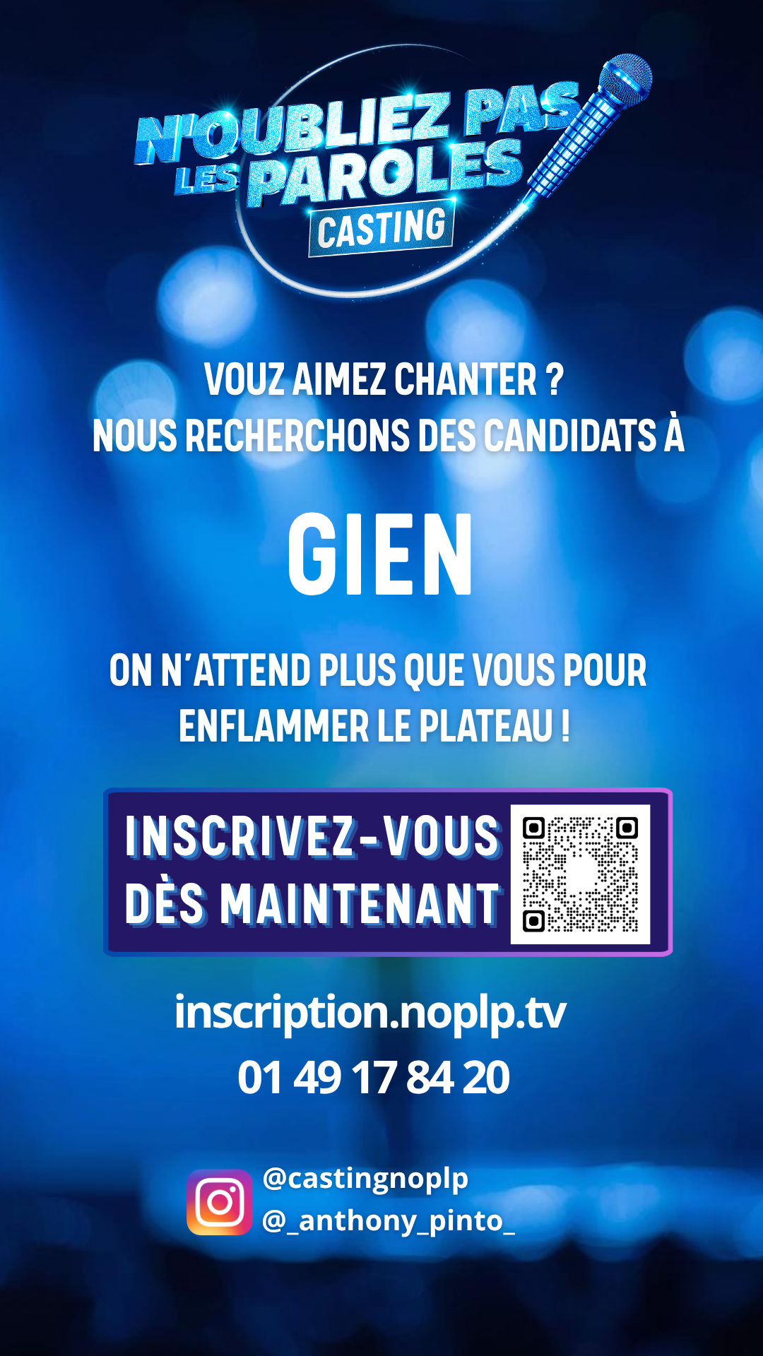 CASTING N'OUBLIEZ PAS LES PAROLES